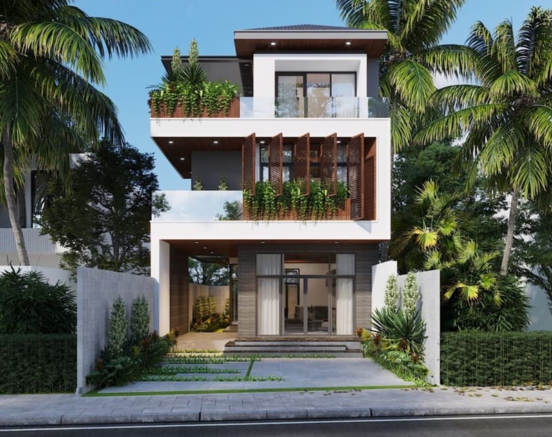 mẫu nhà 3 tầng hiện đại