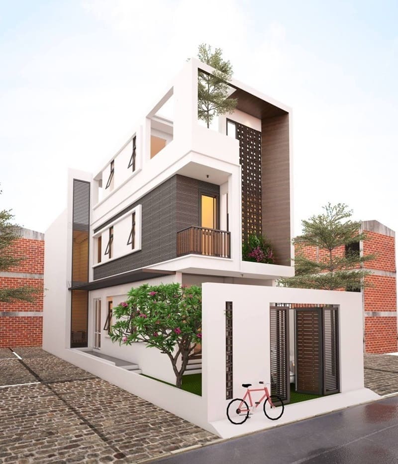 mẫu nhà 3 tầng hiện đại