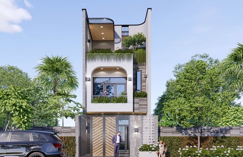 mẫu nhà 3 tầng thiết kế độc đáo