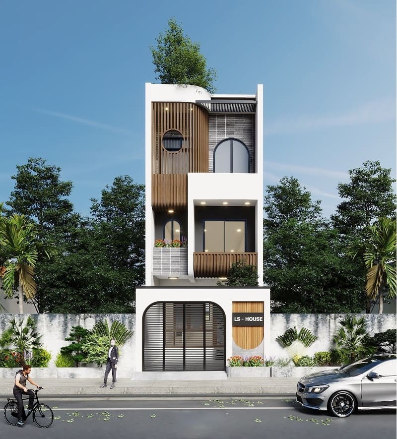 mẫu nhà 3 tầng thiết kế độc đáo