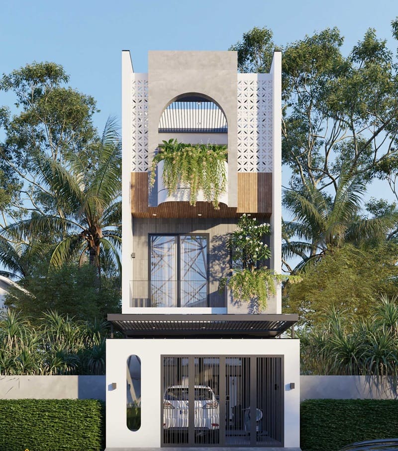 mẫu nhà 3 tầng thiết kế độc đáo