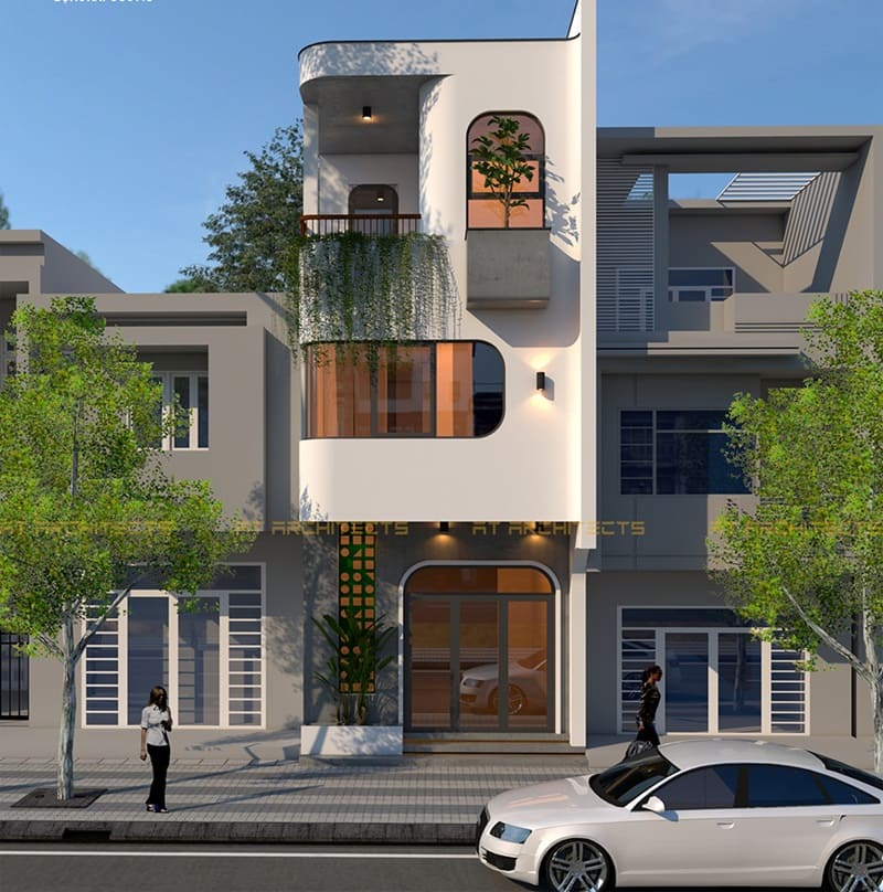 mẫu nhà 3 tầng thiết kế độc đáo