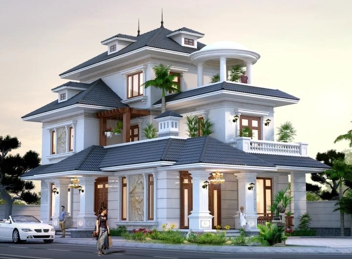 mẫu thiết kế biệt thự 3 tầng