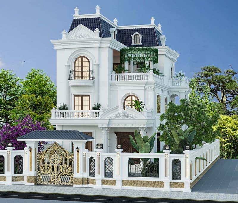 mẫu thiết kế biệt thự 3 tầng