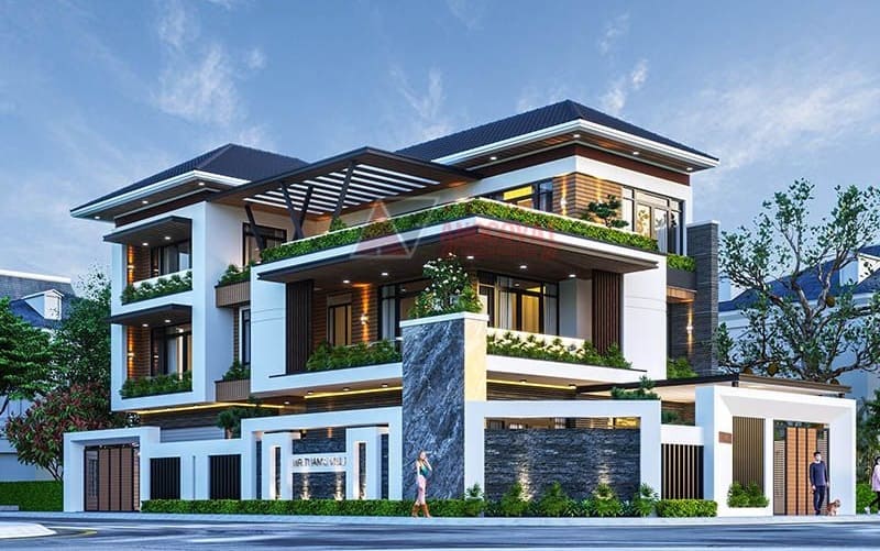 mẫu thiết kế biệt thự 3 tầng