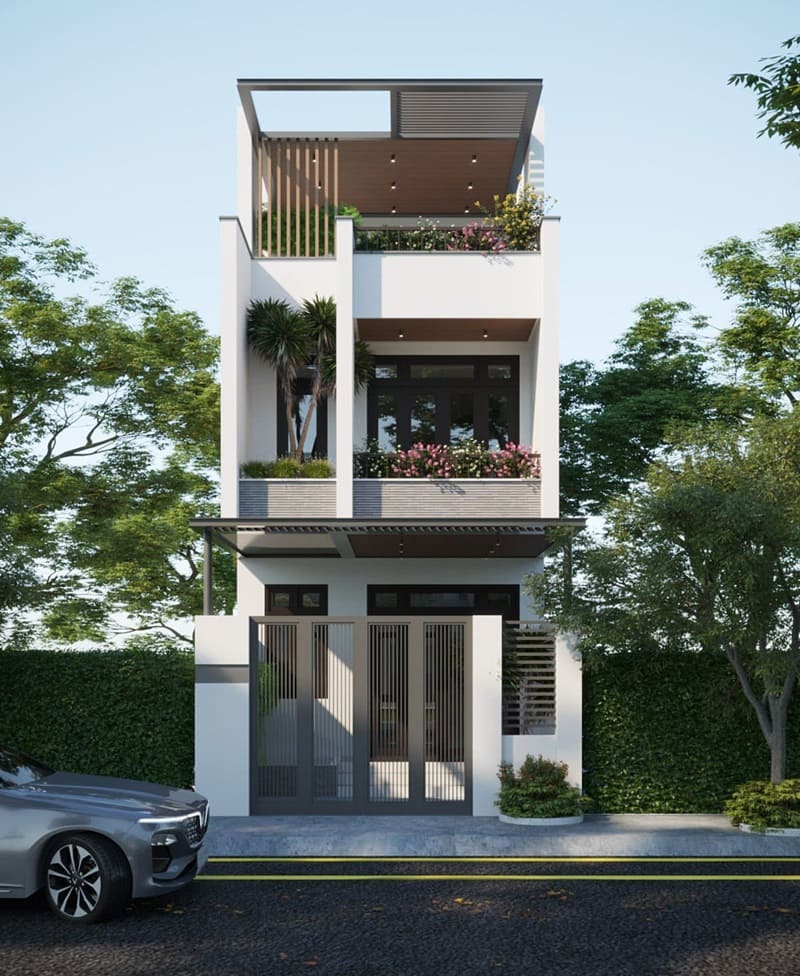 mẫu thiết kế nhà 3 tầng hiện đại