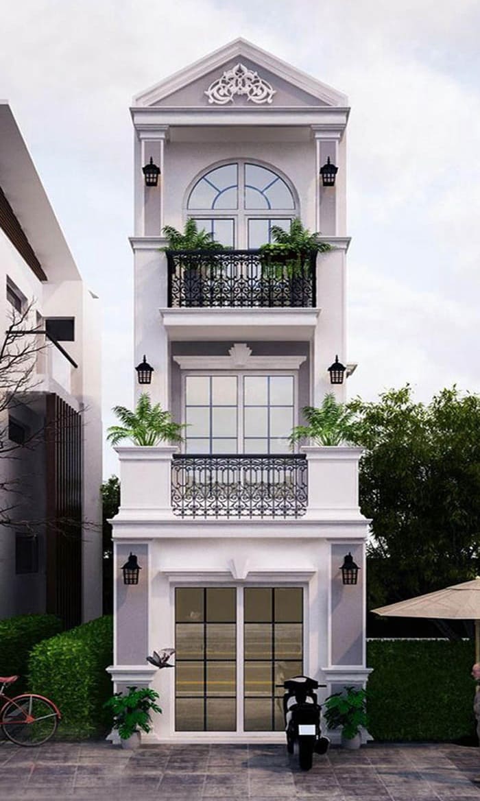 mẫu thiết kế nhà 3 tầng tân cổ điển