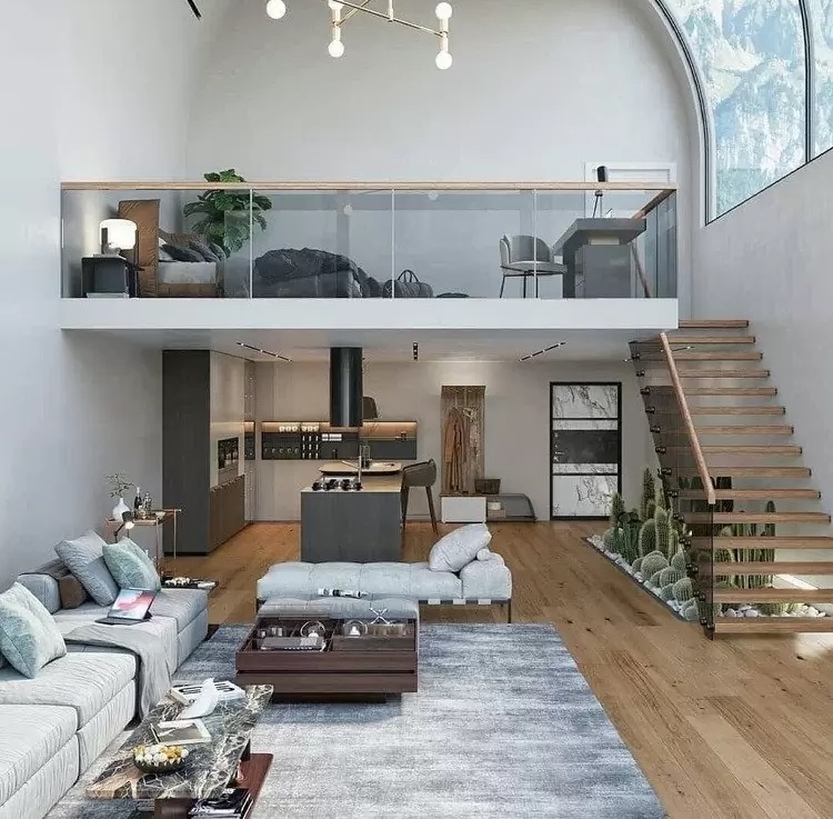 Gợi ý thiết kế nội thất nhà 3 tầng có tầng lửng