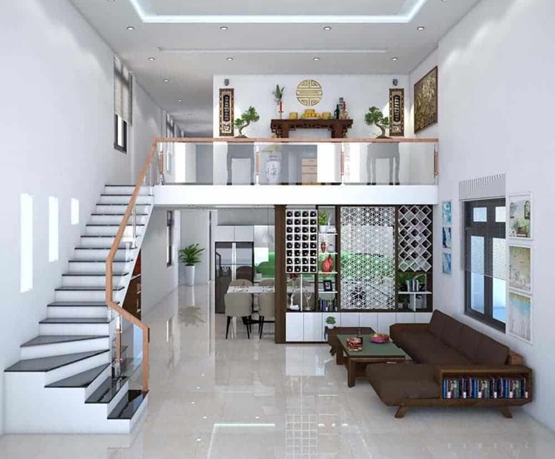 Gợi ý thiết kế nội thất nhà 3 tầng có tầng lửng