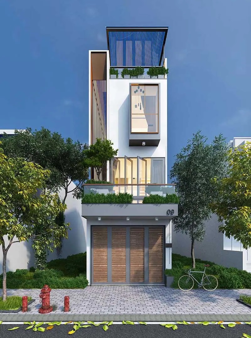 Mẫu nhà 3 tầng có tầng lửng
