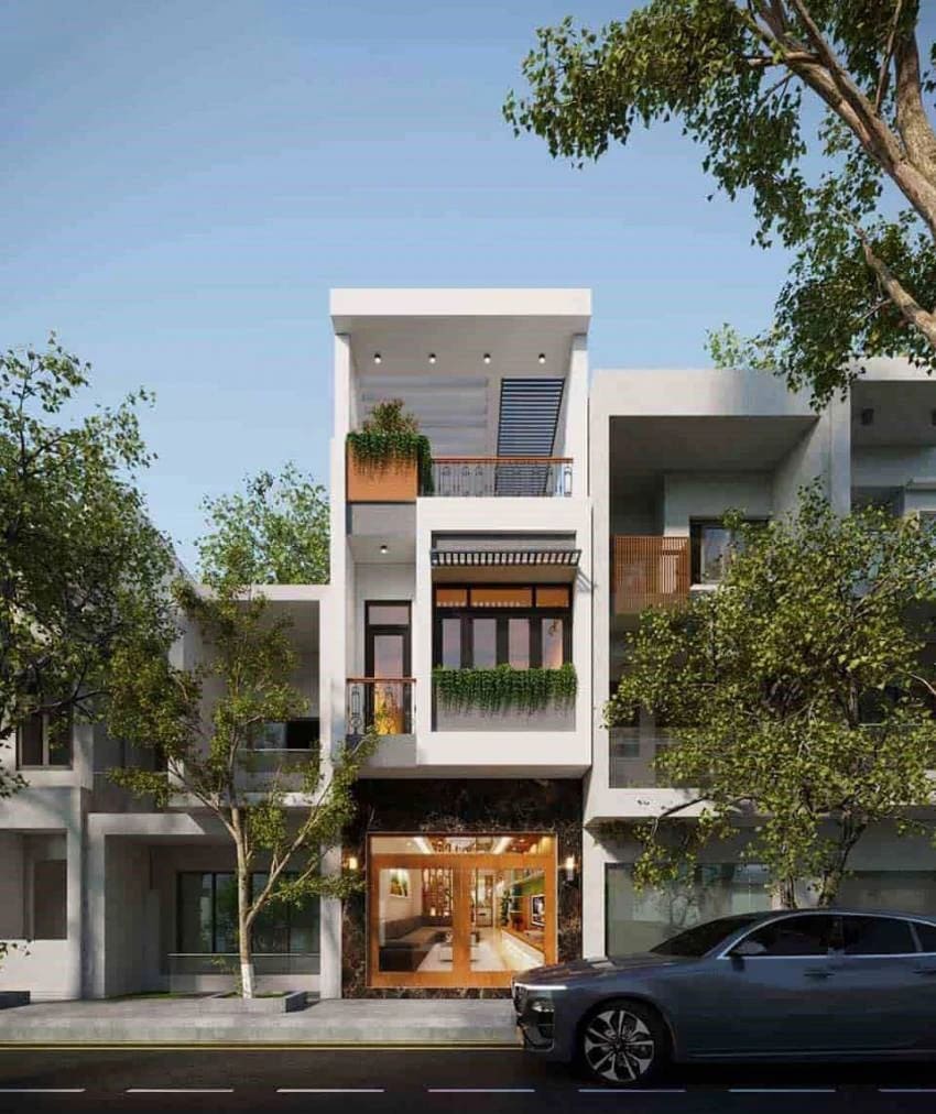 Mẫu thiết kế nhà lệch tầng