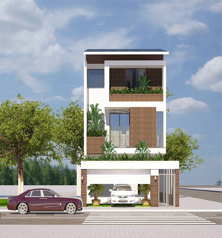 Mẫu thiết kế nhà lệch tầng