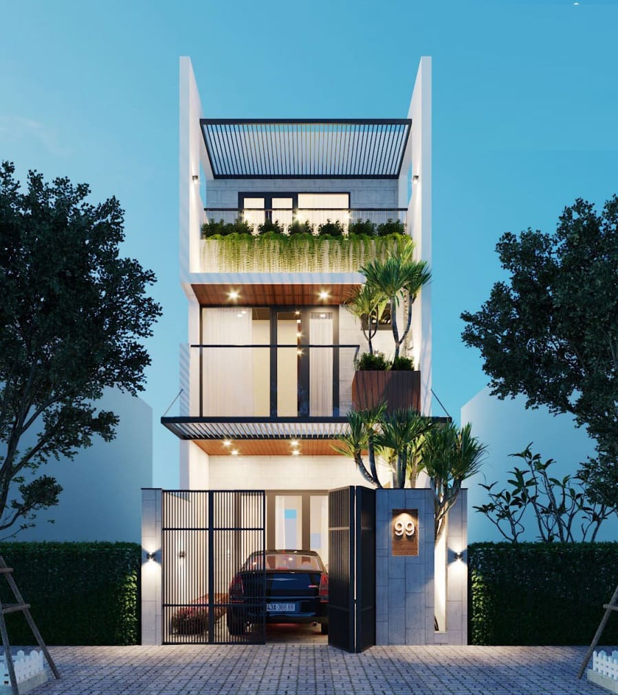 Mẫu thiết kế nhà lệch tầng