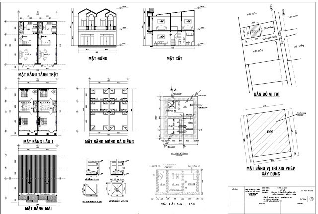 bản vẽ xin giấy phép xây dựng