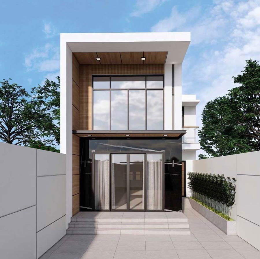 Mẫu thiết kế nhà 1 trệt 1 lửng 1 lầu 4x12