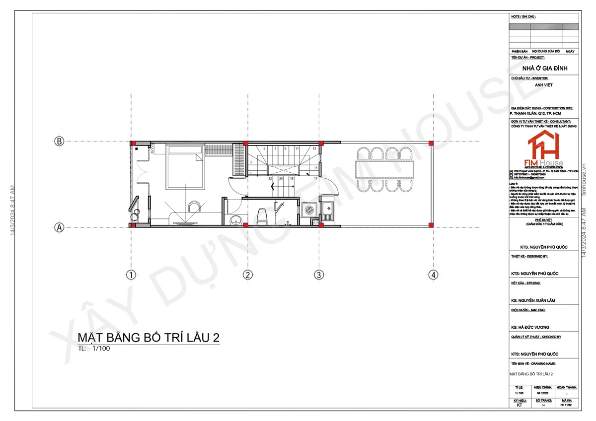Mặt bằng lầu 2