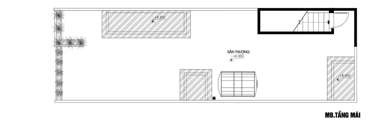 Mặt bằng tầng mái