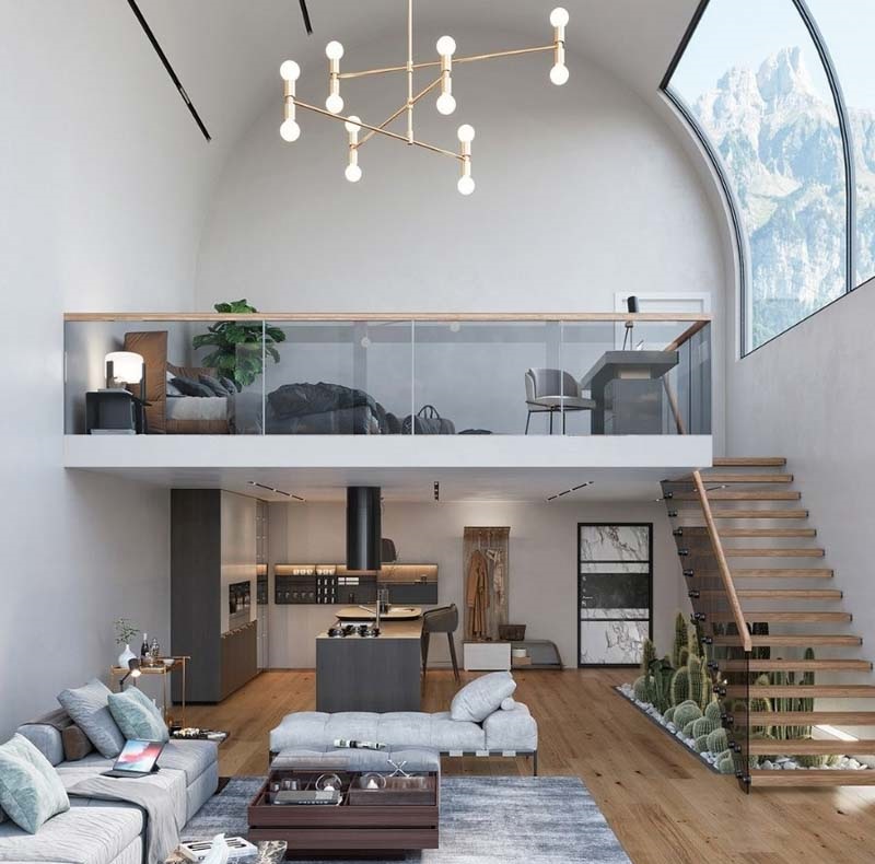 Mẫu thiết kế nhà 1 trệt 1 lửng 5x15