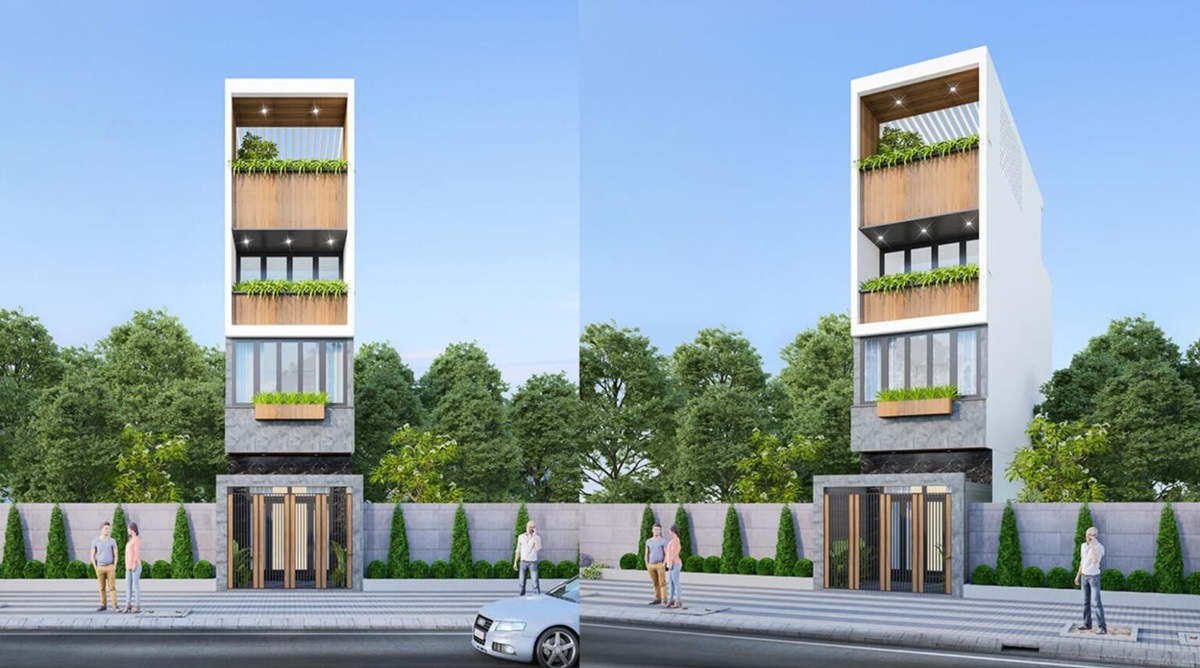 Mẫu thiết kế nhà 40m2 3 phòng ngủ