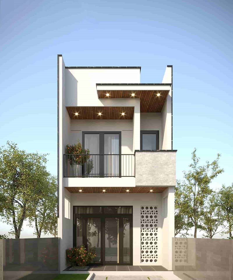 thiết kế nhà ngang 6m dài 15m 2 tầng
