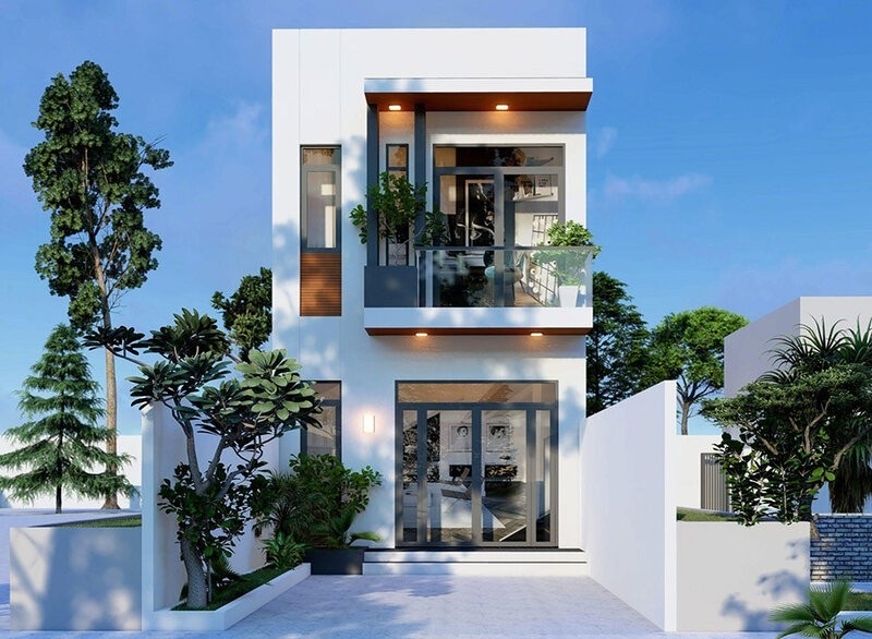 thiết kế nhà ngang 6m dài 15m 2 tầng