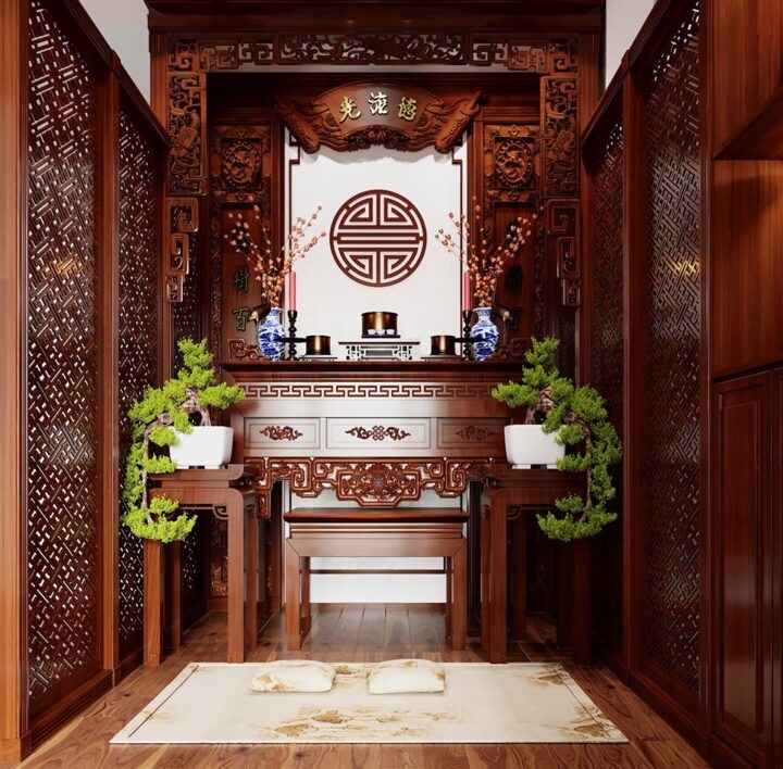 Thiết kế nội thất phòng thờ