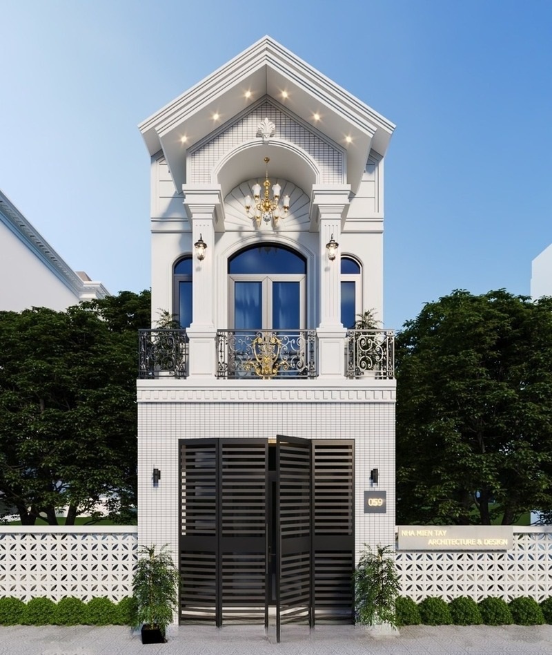 Mẫu thiết kế nhà 2 tầng tân cổ điển
