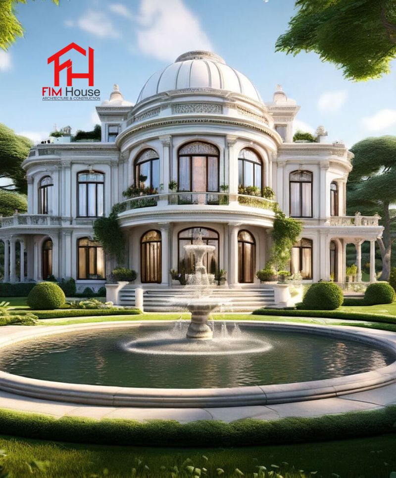 biệt thự lâu đài phong cách cổ điển