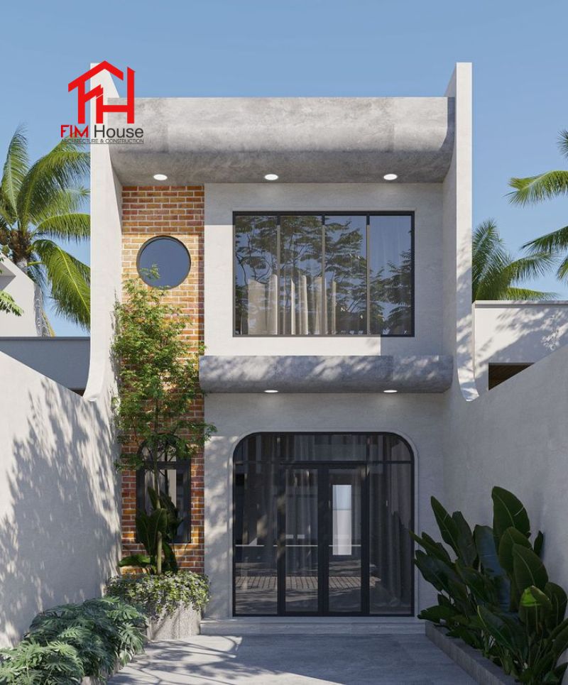 thiết kế nhà phố 2 tầng