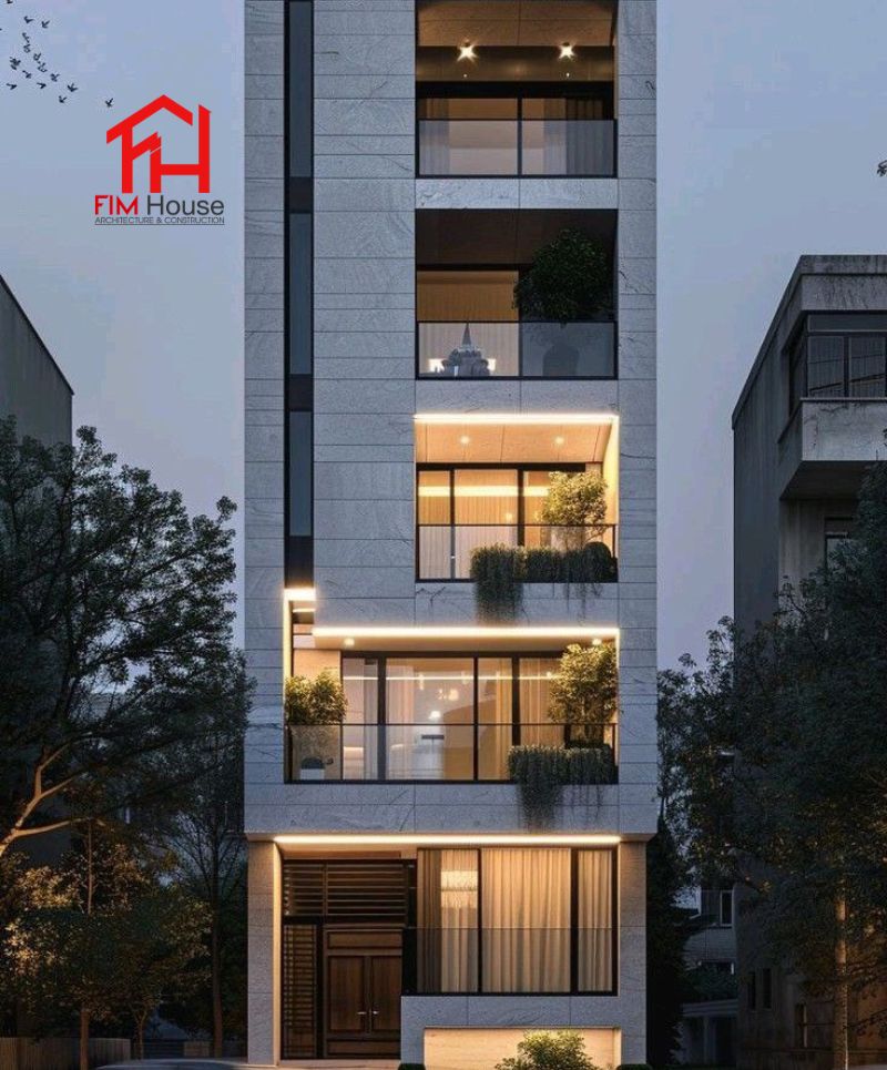 thiết kế nhà phố mặt tiền 4m