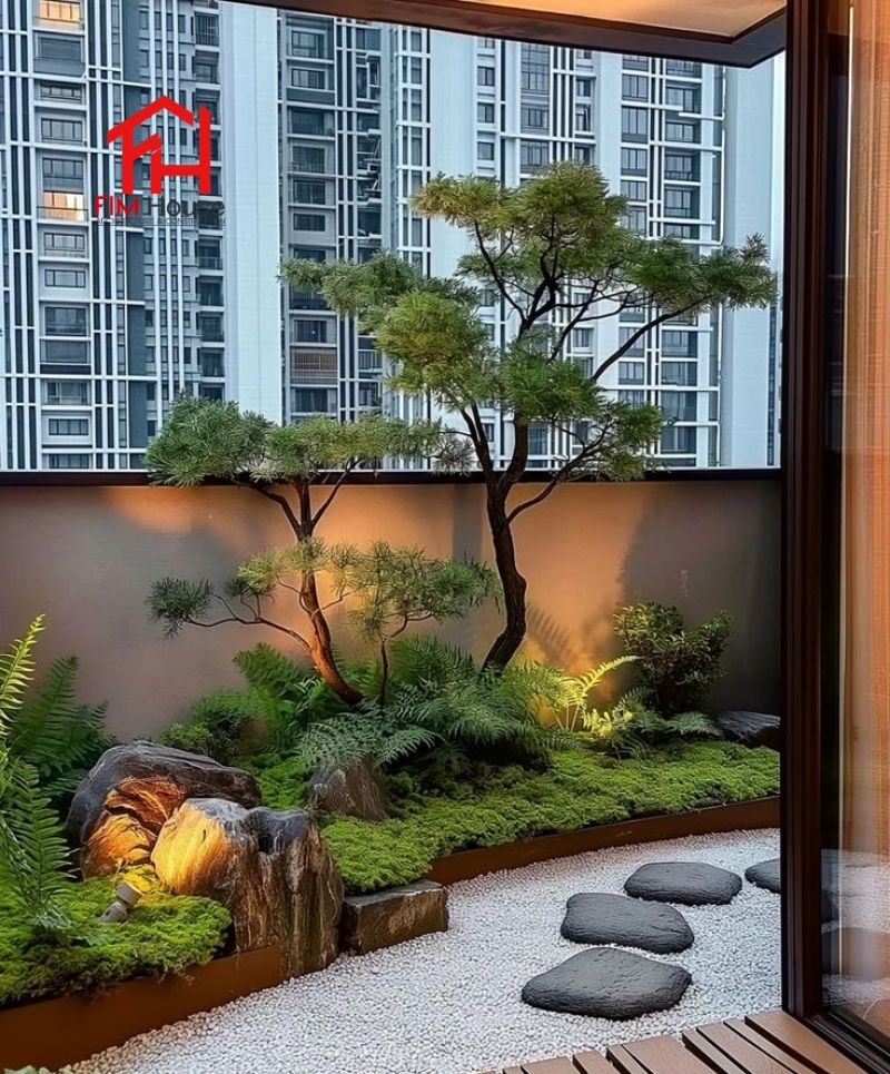 thiết kế ánh sáng cảnh quan sân vườn