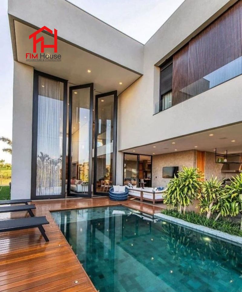 thiết kế hồ bơi trong biệt thự 200m2