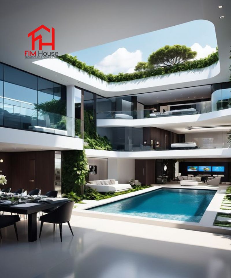 thiết kế hồ bơi trong biệt thự 200m2