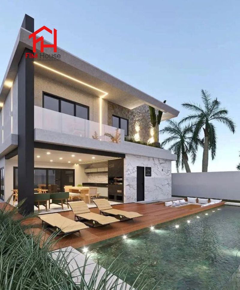 thiết kế hồ bơi trong biệt thự 200m2