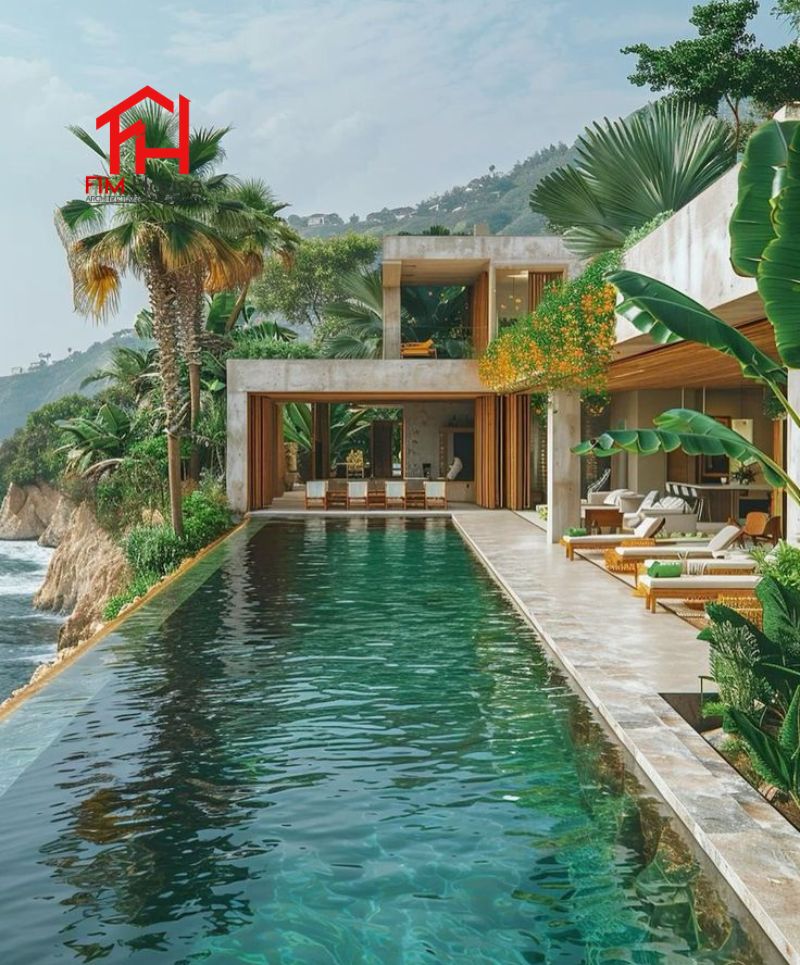 thiết kế hồ bơi trong biệt thự 200m2