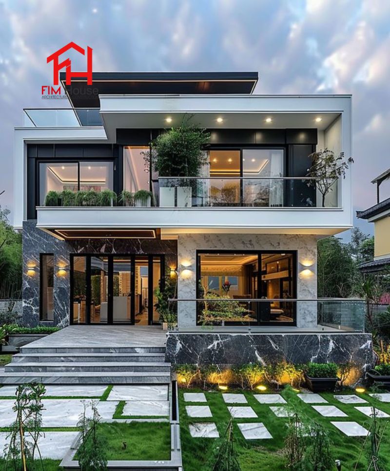 mẫu thiết kế biệt thự không gian mở