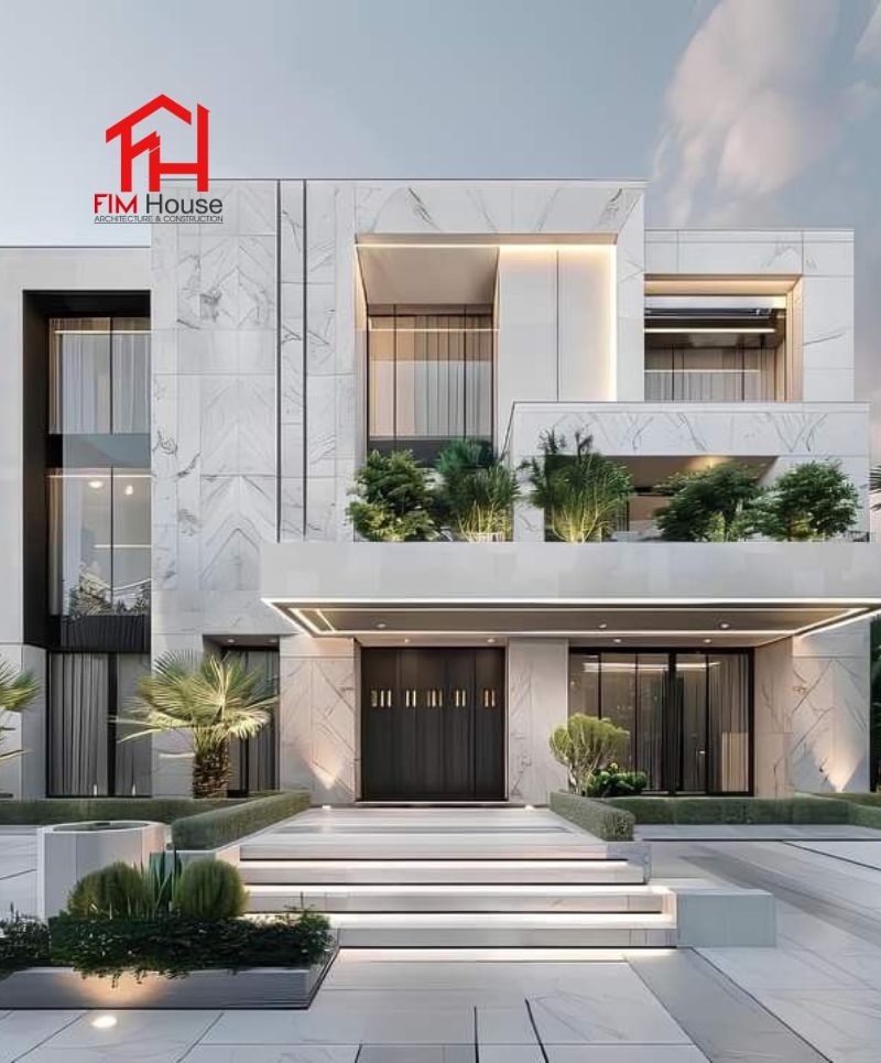 mẫu thiết kế biệt thự không gian mở