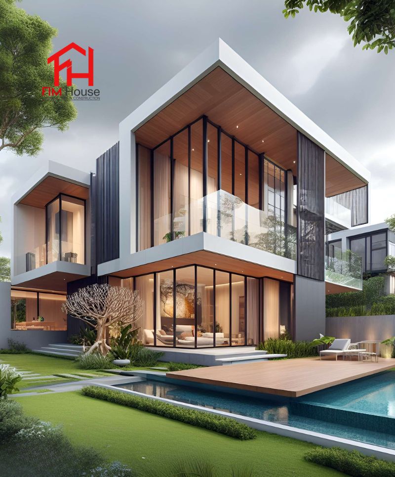 mẫu thiết kế biệt thự không gian mở