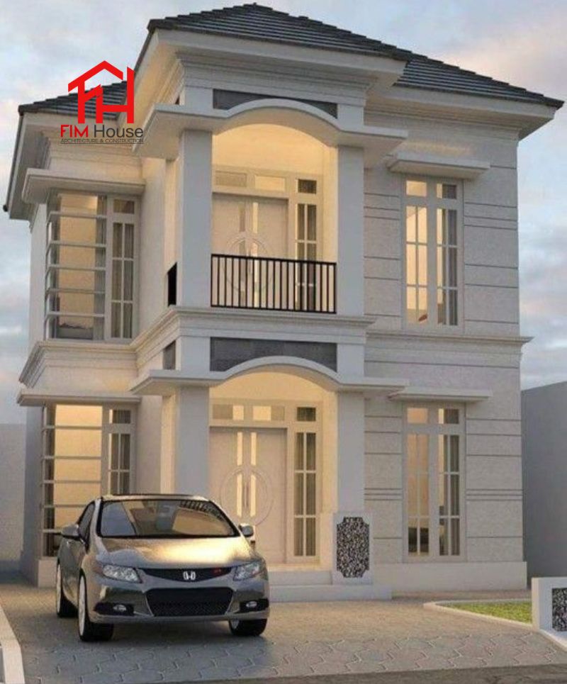 nhà phố 2 tầng phong cách Địa Trung Hải