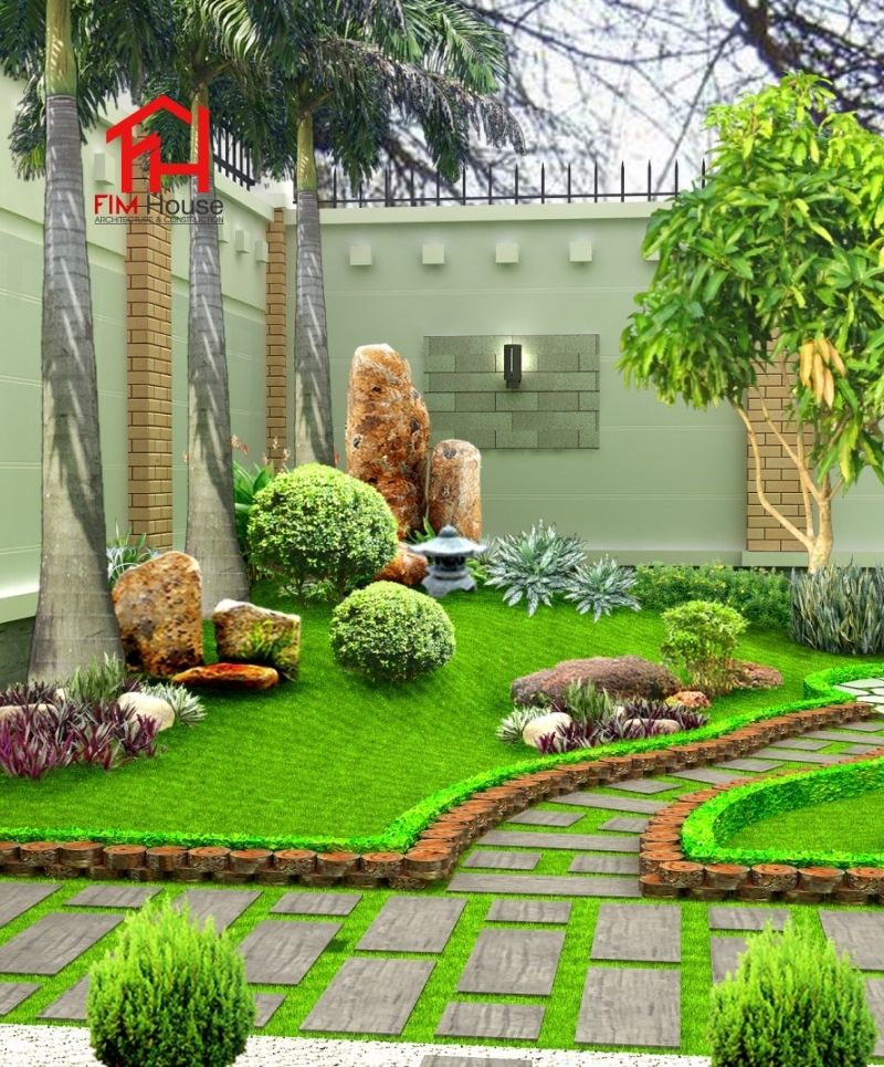 sân vườn phong cách đồng nhất