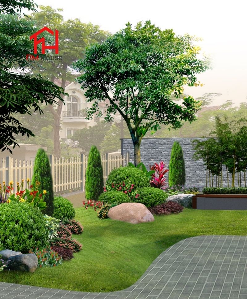 sân vườn phong cách đồng nhất