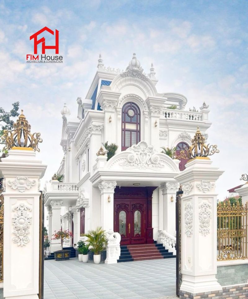 nhà phố 2 tầng phong cách tân cổ điển