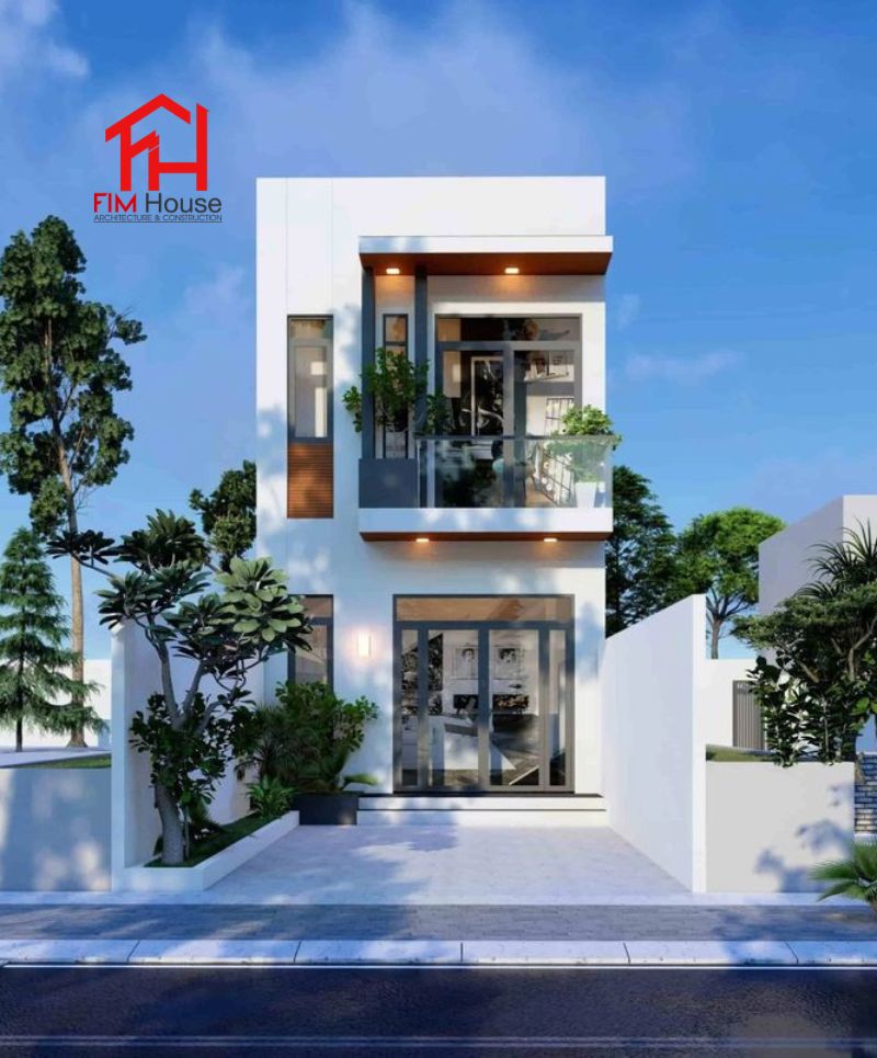 nhà phố 2 tầng phong cách xanh