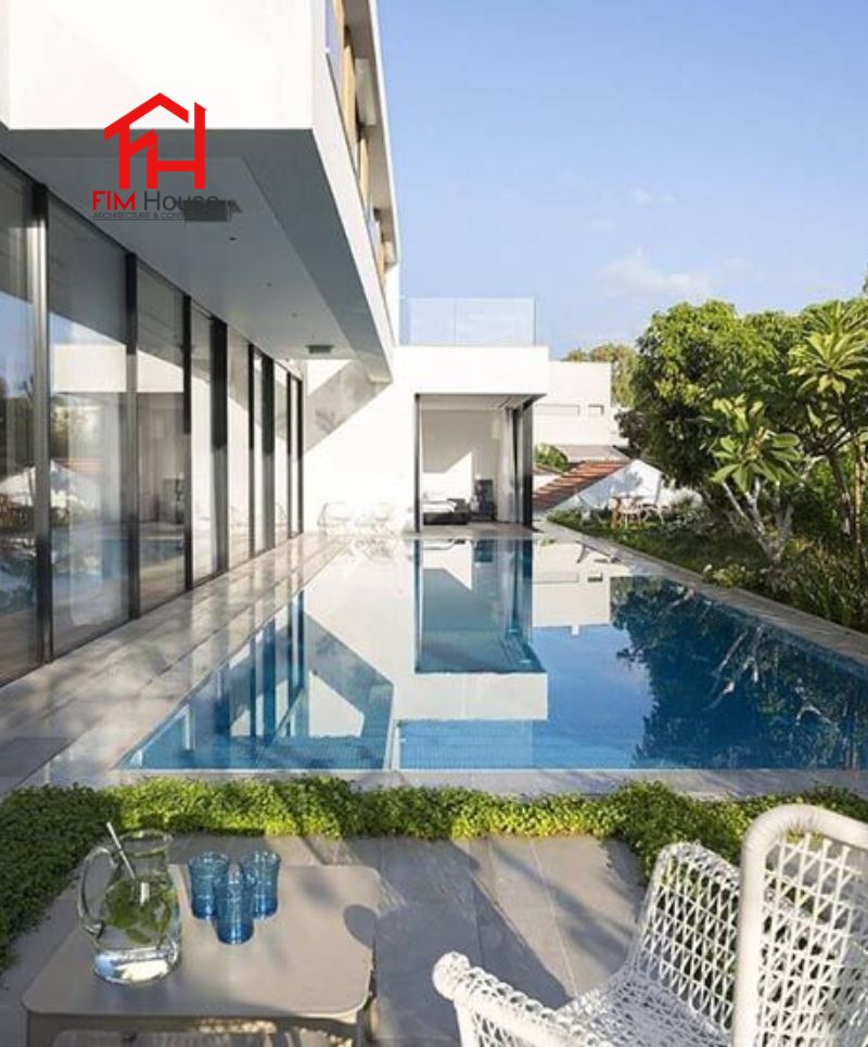 tích hợp không gian với hồ bơi