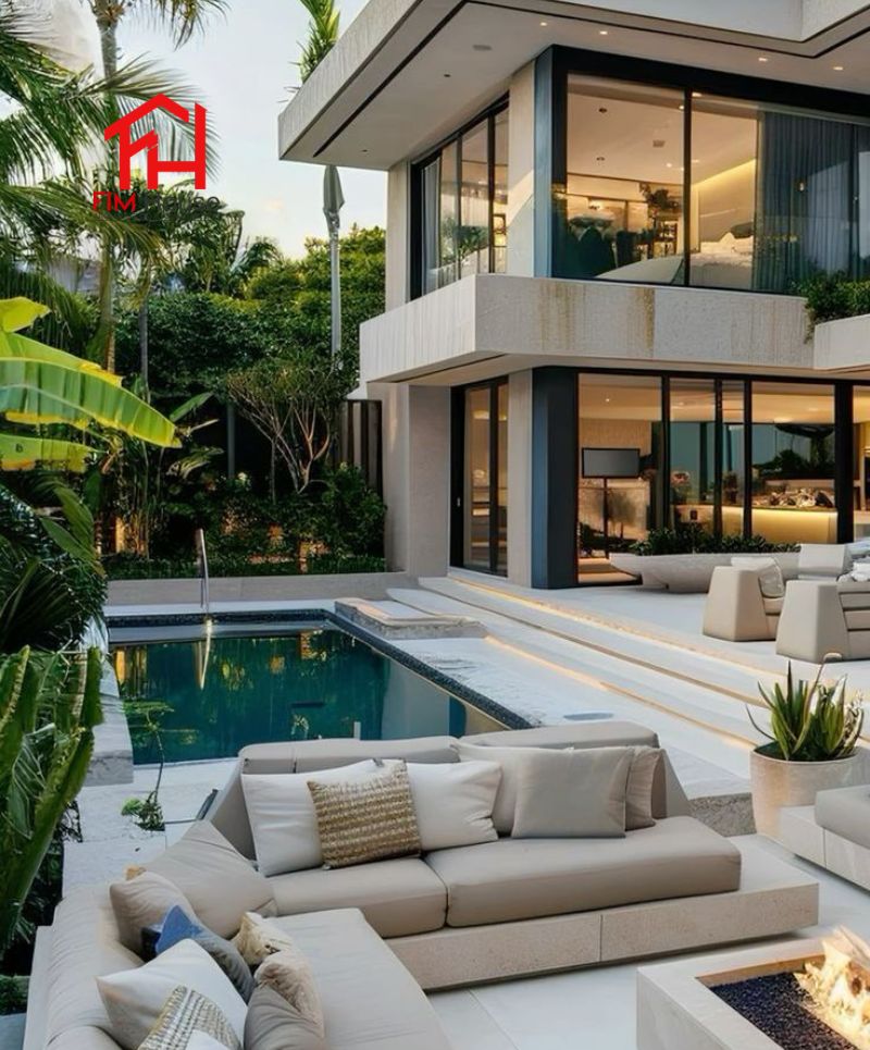 bố trí không gian hồ bơi