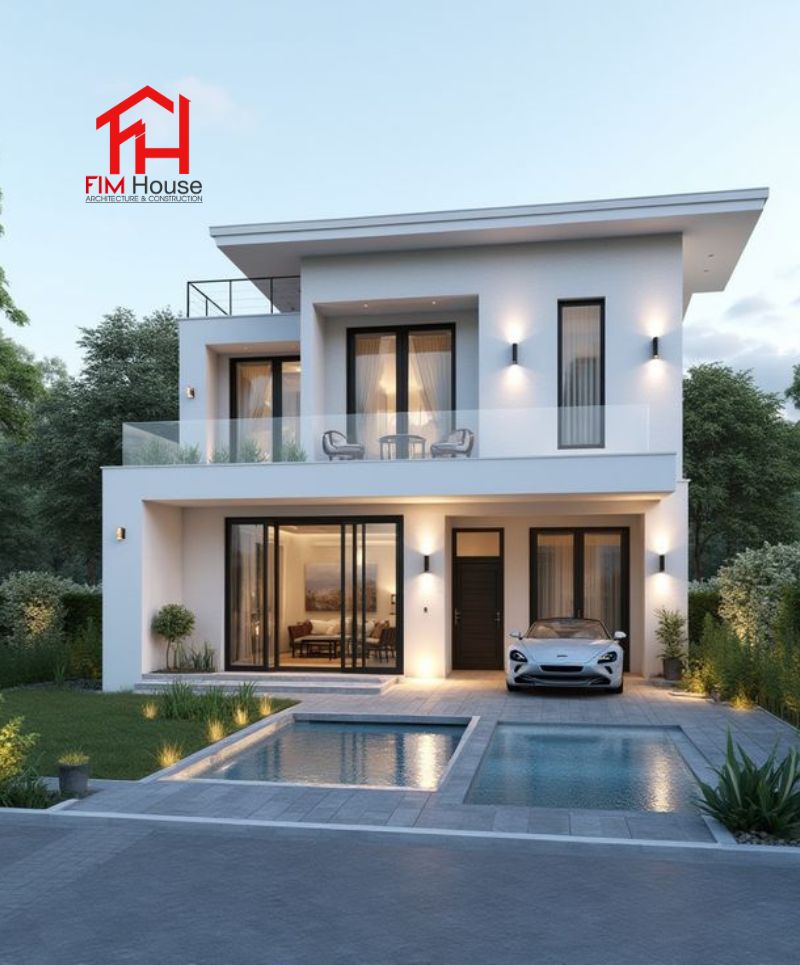 mẫu thiết kế sân vườn có hồ bơi