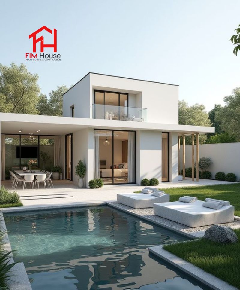 mẫu thiết kế sân vườn có hồ bơi