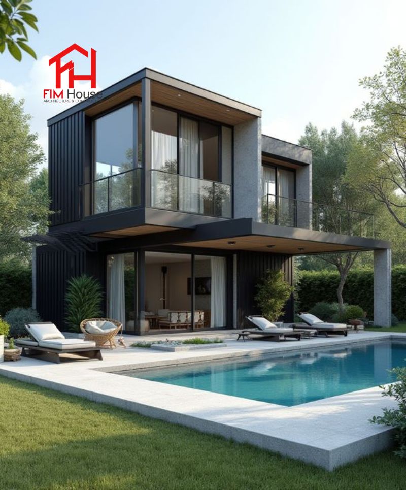 mẫu thiết kế sân vườn có hồ bơi