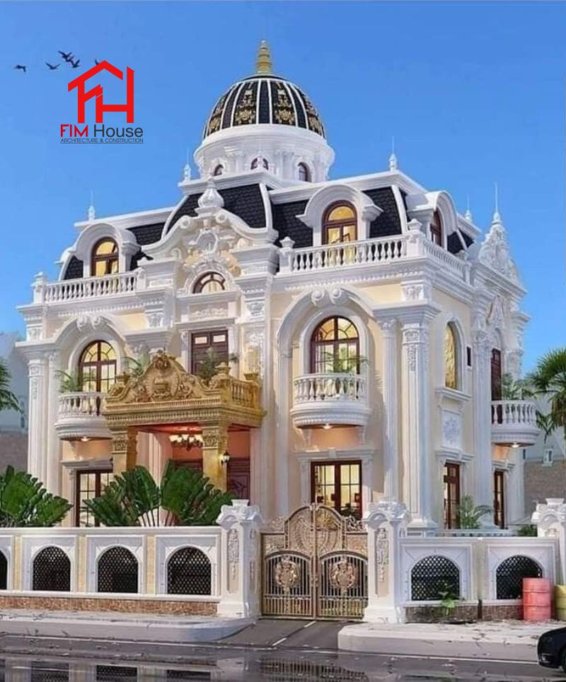mẫu biệt thự lâu đài cổ điển đẹp