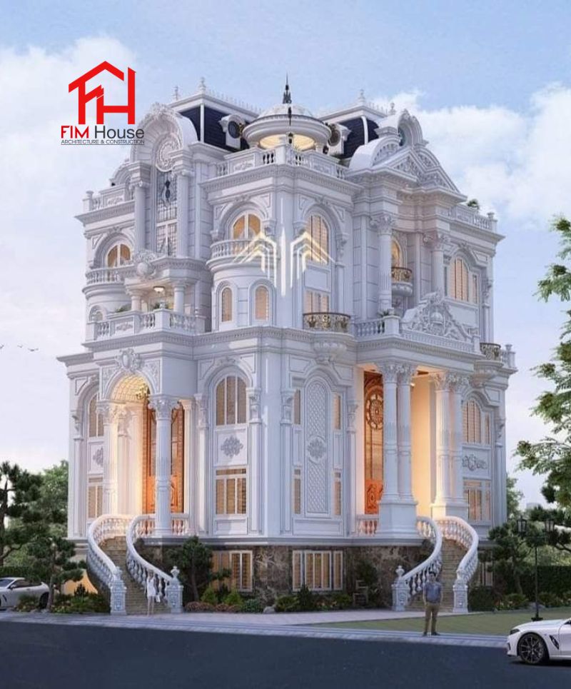 mẫu biệt thự lâu đài cổ điển đẹp